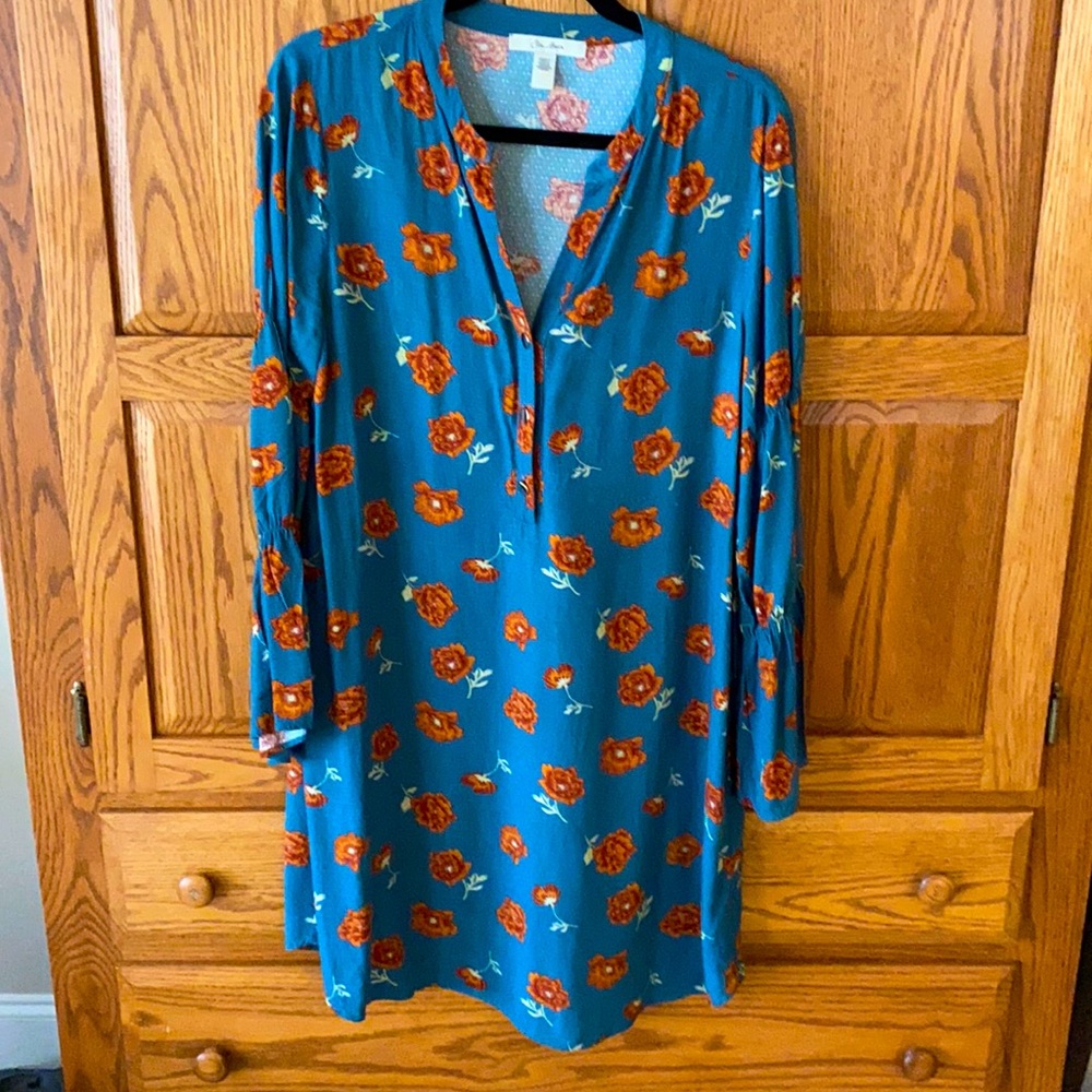 Ella Moon Gathered Sleeve Floral Dress